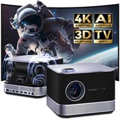 Resim Aurzen Boom 3 4K Android Projeksiyon Cihazı-Auto Focus-Auto Keystone-6G WiFi-250 İnç Yansıtma 36W HiFi Dolby Ses Sistemi Vankyo