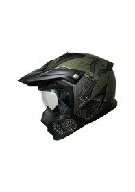 Resim Axxis Hunter SV Toxis C6 Sport Modüler Motosiklet Kaskı Mat Yeşil 