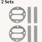 Resim 2 Set, Düz Bağlantı Hava Kompresörü Yıkayıcı, Alüminyum Vana Plakası Yıkayıcı, Hava Kompresörü Vana Plakası Seti, 42 Vana Plakası + Vana Plakası Yıkayıcı, Hava Pompası Aksesuarları 