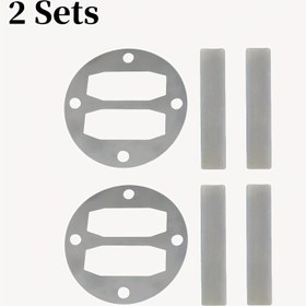 Resim 2 Set, Düz Bağlantı Hava Kompresörü Yıkayıcı, Alüminyum Vana Plakası Yıkayıcı, Hava Kompresörü Vana Plakası Seti, 42 Vana Plakası + Vana Plakası Yıkayıcı, Hava Pompası Aksesuarları 