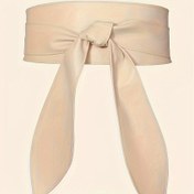 Resim 1 adet Vintage Tarzı Suni Deri Korse Kemer Bowknot Detaylı - Rahat Hafta Sonu Bel Kemer, Hafif Vücut Tasarımı, Döküm, Ortalama Boyut 