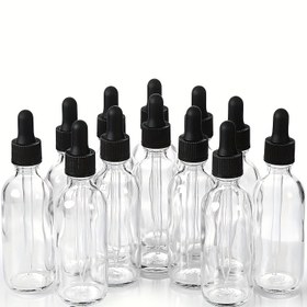 Resim 1 adet/2 adet/3 adet Cam Boston Dökücü Şişeler, Sızdırmaz Esansiyel Yağ Kapları, Kalınlaştırılmış Yeniden Doldurulabilir Kozmetik Şişeler, Sadece El Yıkama, Kokusuz, Yuvarlak Şekil, Siyah Kapak, Seyahat Boyutu, 120ml/60ml/30ml/15ml 