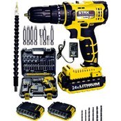 Resim Staxx Power STX1069 24V 5Ah Li-ion Çift Akülü Darbeli Matkap Vidalama + 24 Parça Uç 