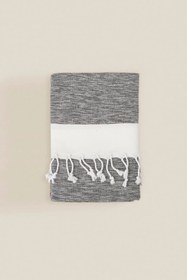 Resim Sare Peştamal Gri - Gri 