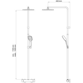 Resim Teska Devon Mix Kare Iki Yönlü Duş Kolonu Krom 
