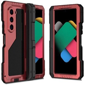 Resim Samsung Galaxy Uyumlu Uyumlu Z Fold 6 İçin Metal Kasa Darbeye Dayanıklı Ağır Hizmet Görevli Sağlam Stand Destekli Menteşe Korumalı Kalem Tutucu 