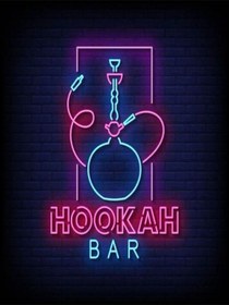 Resim Hookah Bar Yazılı Neon Tabela Pembe 