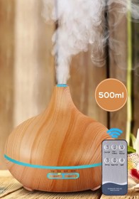 Resim ALFAGİFT 500 ml Uzaktan Kumandalı Uyumlu LED Aroma Difüzör ve Ultrasonik Hava Nemlendirici 