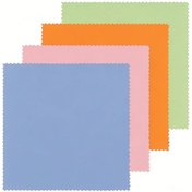 Resim Tenfowee 4'lü Paket Mikrofiber Temizleme Bezi Mavi+pembe+yeşil+sarı - 10x10cm, Fotoğraf Makinesi Lens Ve Gözlük İçin 