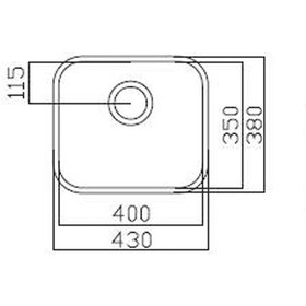 Resim Teka Be 400.350 1B Tezgahaltı Paslanmaz Çelik Eviye - 40108505 