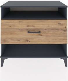 Resim Hyperion Şifonyer Tek Raflı Tek Çekmeceli 88x44x80 Antrasit-çam Antrasit 