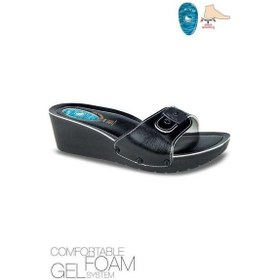 Resim Ceyo 9969-1 Dolgu Topuk Jelli Anatomik Taban Kadın Terlik Siyah 36-40 Siyah 