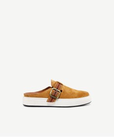Resim Yargıcı Arkası Açık Deri Sneakers 
