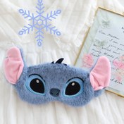 Resim Stitch Peluş Uyku Maskesi - Pembe Kulaklı Sevimli Karikatür Tasarımı, Hafif ve Taşınabilir, Seyahat ve Şekerlemeler için Mükemmel, Polyester, Tüy Yok, Güç Gerektirmez, Stitch Seyahat Gereçleri 