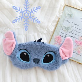 Resim Stitch Peluş Uyku Maskesi - Pembe Kulaklı Sevimli Karikatür Tasarımı, Hafif ve Taşınabilir, Seyahat ve Şekerlemeler için Mükemmel, Polyester, Tüy Yok, Güç Gerektirmez, Stitch Seyahat Gereçleri 