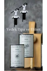 Resim Trend Home Life 2 Adet Gümüş Yağdanlık Tıpası 2 Adet Yağdanlık Etiketi 7x10cm 