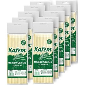 Resim Kafem Bambu Çöp Şiş 20 cm 100 Lü X 10 Paket 