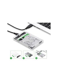 Resim Type-C USB 3.1 2.5" Sata Şeffaf Hard Disk Kutusu 