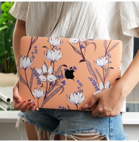 Resim Apple Uyumlu MacBook Air M1 Kılıf 13 İnç Flower04 Touchıdli M1 Air A2337 A2179 A1932 İle Uyumlu Sarı 