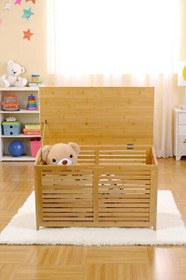 Resim DigitHome DB-0032 Bambu Oyun Odası Düzenleyici Oyuncak Dolabı 