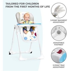 Resim Kinderkraft Elite Mama Sandalyesi Yummy Ergonomik Rahat Yatar Katlanabilir Yüksekliği Ayarlanabilir 1 Adet 