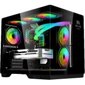 Resim Gametech Prıme Grand 7 Rgb Fanlı Dereceli Akvaryum Oyuncu Kasası 