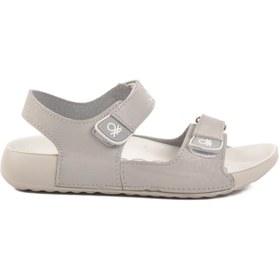 Resim United Colors Of Benetton Gri Cırtlı Hafif Kız Çocuk Sandalet BN-1419 F 