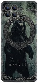 Resim Kılıfland Omix X600 ile Uyumlu Kılıf, Hayat Serisi Desenli Bear Power, Silikon, Siyah 