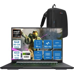 Resim Gıgabyte Aero X16 Amd Ryzen Aı Ryzen7 350 80GB Ddr5 4tb SSD 8GB/RTX5060 16" IPS Wqxga 165Hz Windows 11 Home Taşınabilir Bilgisayar 1VH93TRC94DHH28 + Zettaçanta 