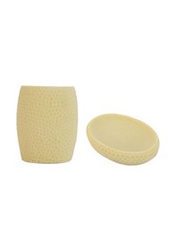 Resim Sıa 2 Li Banyo Seti.Sarı Petek Model.Poliresin Sarı 