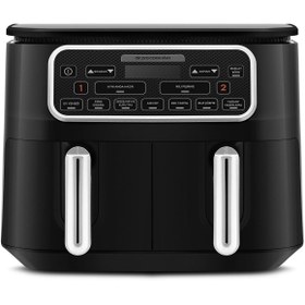 Resim Karaca Air Pro Cook Duo Ev Yemeği XXXL Airfryer Black Chrome 8L 
