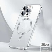 Resim m.tk moveteck Iphone 14 Pro Max Uyumlu Kılıf Kamera Lens Kaplama Korumalı Manyetik Magsafe Renkli Şeffaf 