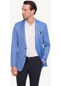 Resim Ysf Erkek İndigo Mavi Regular Fit Sivri Yaka Tek Ceket 001 