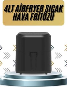 Resim 4l Airfryer Hazneli Hava Fritözü Yağsız Fritöz Taşınabilir Fırın İşlevi Gören Pratik 