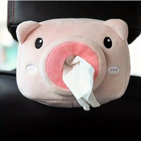Resim Barbarosshop Araba Mendil Tutucu Araba Mendil Kutusu Peluş Domuzcuk 