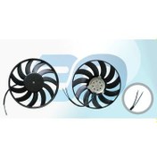 Resim Audi A4 A6 2.4 3.0 3.2 ASN 2002 Sonrası Davlumbazsız Fan Motoru 370 mm 
