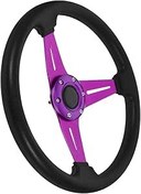 Resim YARNOW Yarış Oyunu Kart Ve Atv Için Yedek Direksiyon Simidi Daha Iyi Ve DIY Kurulumu Için Konforlu Alüminyum Alaşım Direksiyon Simidi 