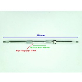 Resim Atv Au200 Arka Aks Mili 820 Mm Bilya Yatağı 35 Mm Orj 