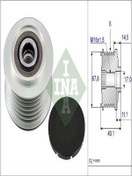 Resim İna 535005210 Alternator Kasnagi ( Volkswagen : Transporter T4 2.5tdi Ajt Anj ) (WC282383) 