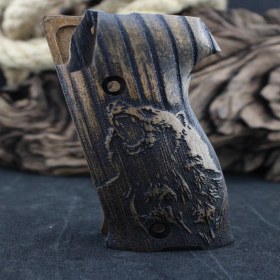 Resim Sıg P220 Ayı Figürlü Kabartma Tabanca Kabzesi T51 