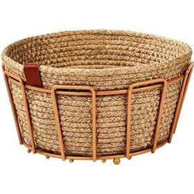 Resim Edora Home Rose Çok Amaçlı Oval Köşeli Ekmeklik Makrome - Metal Paslanmaz Rose 