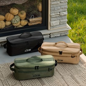 Resim Tanlook Büyük Kapasiteli Açık Hava Kamp Aracı Çantası - Dayanıklı, Çizilmeye Karşı Dayanıklı, Aşınmaya Karşı Dayanıklı Kanvas Depolama Çantası, Çoklu Bölümlerle Yürüyüş, Kamp ve Açık Hava Maceraları İçin, Kamp Ekipmanları, Sağlam Tutma Kolu Tasarımı, Güvenli Fermuar Kapatma, Aracı Çantası, Aracı Kutusu, Aracı Kemer, Ağır Hizmet 