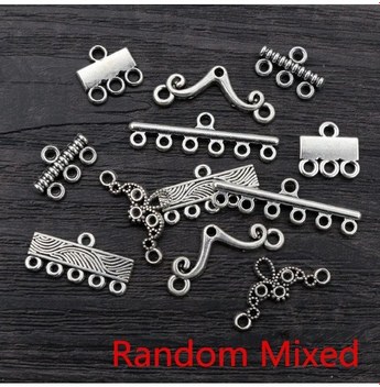 Wadsfred30 Adet Antik Gümüş Kaplama Vintage Bar Dikdörtgen Retro Charm Kolye Dıy Aksesuar Seti Antik Bronz Kaplama