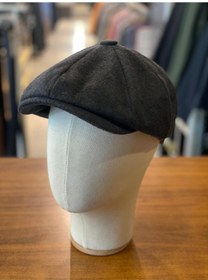 Resim Hamze Peaky Blinders Tarz İngiliz Model Kaşe Kumaş Kasket Şapka Füme 