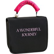 Resim Sones İnci Taşınabilir Yıkama Çantası İş Seyahati Asılı Büyük Kapasiteli Makyaj Çantası Tuvalet Malzemeleri Düzenleyici Siyah 