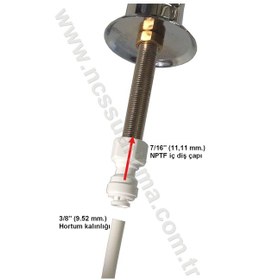 Resim Ro Su Arıtma Musluğu 3-8 İnç Bağlantı Adaptörü 