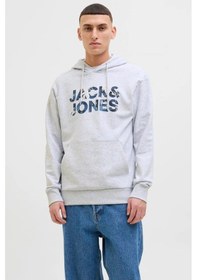 Resim Jack & Jones Erkek Sweat 12268128 Açık Gri Açık Gri 