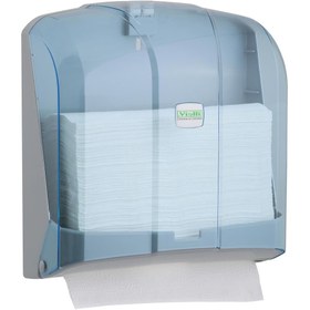 Resim Omnipazar Vialli Kh300t Z Katlı Kağıt Havlu Dispenseri 300'lü Şeffaf 