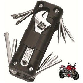 Resim Elmpaly Siyah 1 Adet Dayanıklı Çelik Motosiklet Ve Takım Çantası - Soket Anahtarlı Kompakt Tamir Seti 