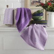 Resim Puanlı Mutfak Havlusu 30X50 3´Lü Lila-Mor 